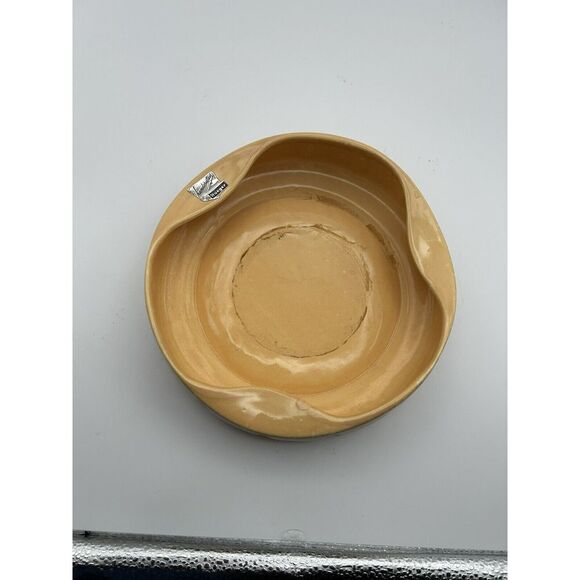 Other - Royal Haeger Pottery Mid Century Ashtray USA R1873-S Spotted Glaze Carmel/Yellow